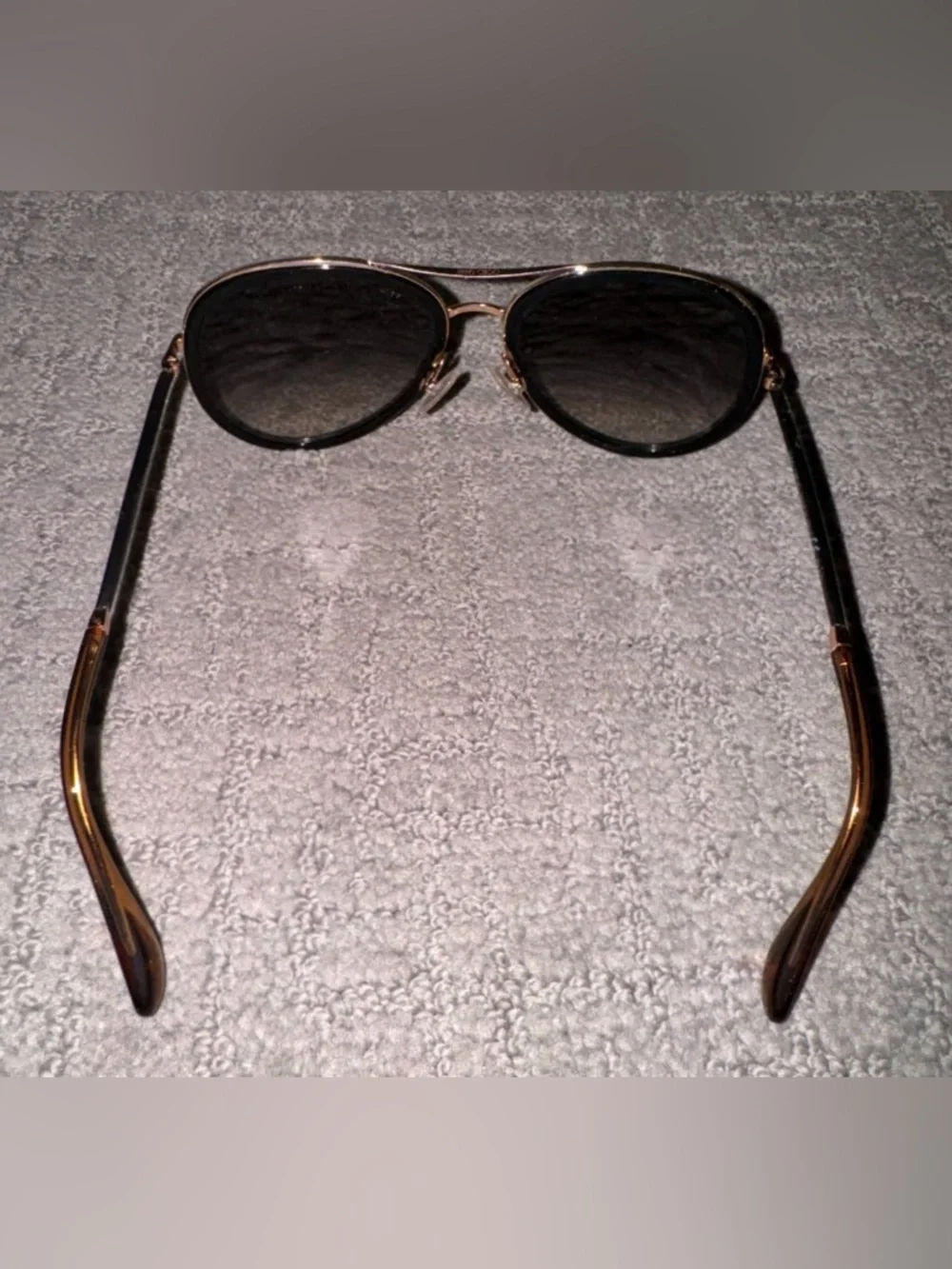 Jimmy Choo Black & Gold Tora/S Aviator Sunglasses